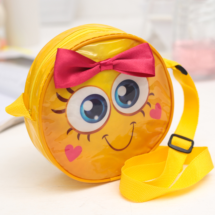 Сумочка детская "Улыбнись", круглая, 15,5 см