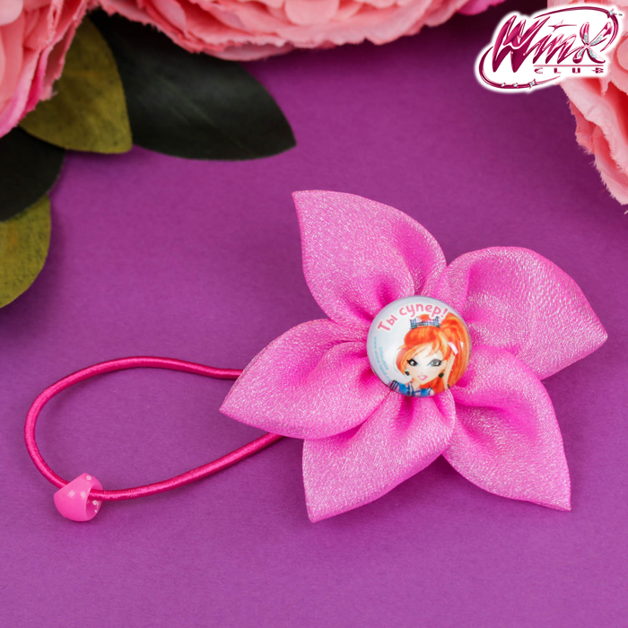 Резинка для волос "Ты супер!", Феи Винкс: Блум, 6,5 см