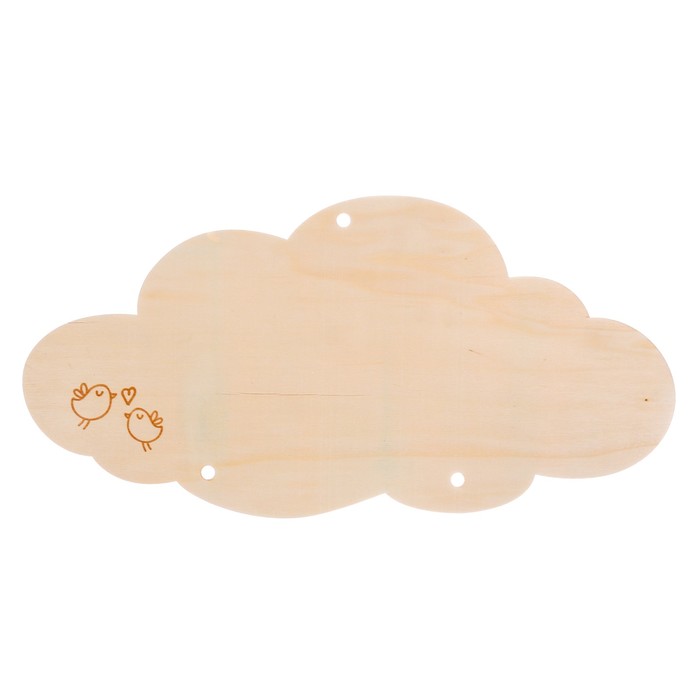 Метрика малыша "Пушистые облака" (деревянная заготовка)