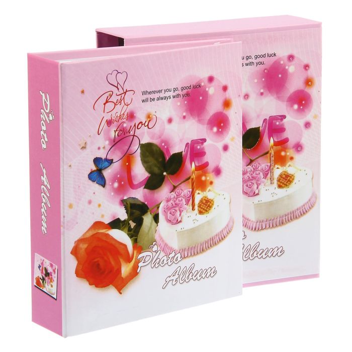 Фотоальбом на 40 фото 10х15 см в коробке "Коллаж", МИКС
