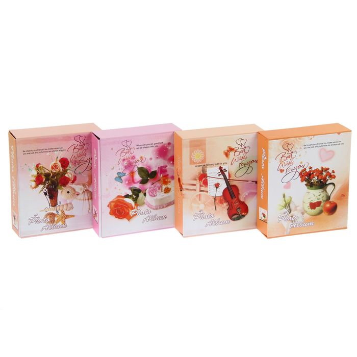 Фотоальбом на 40 фото 10х15 см в коробке "Коллаж", МИКС