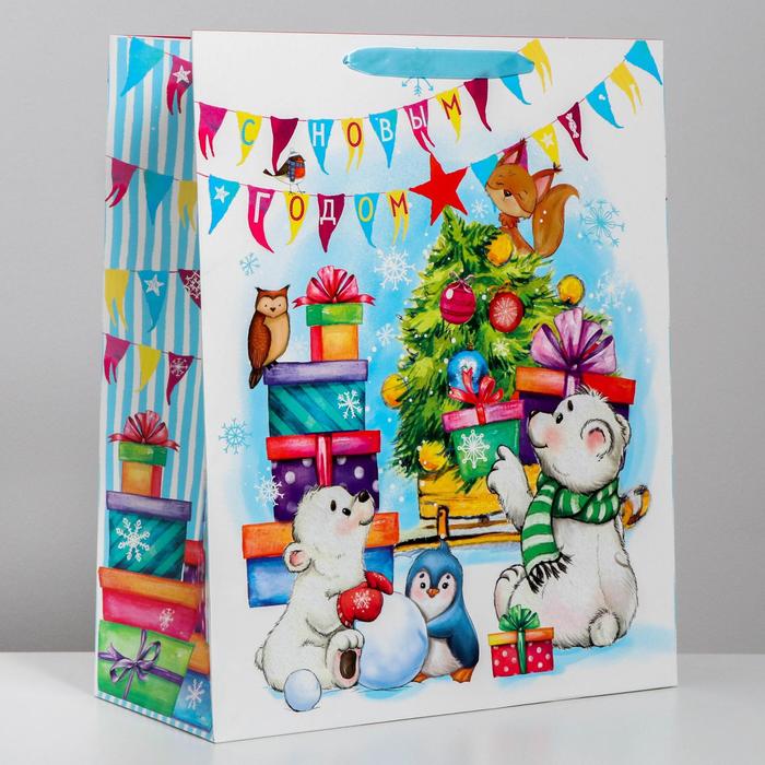 Пакет ламинированный XL «С Новым годом!», 40 × 49 × 19 см