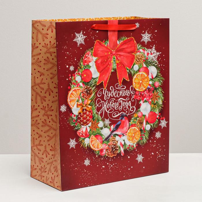 Пакет ламинированный XL «Чудесного Нового Года», 40 × 49 × 19 см