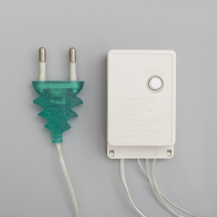 Гирлянда 2,4 м с насад. "Сосульки рифленые 50 см", LED-64-220V, контр.8 р, БЕЛЫЙ