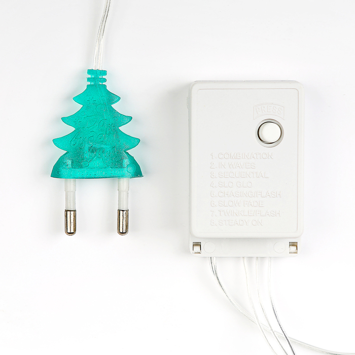 Гирлянда 2,4 м с насад. "Сосульки рифленые 50 см", LED-64-220V, контр.8 р, БЕЛЫЙ