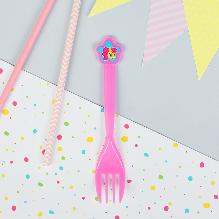 Вилка пластиковая "Пони" (набор 6 шт)