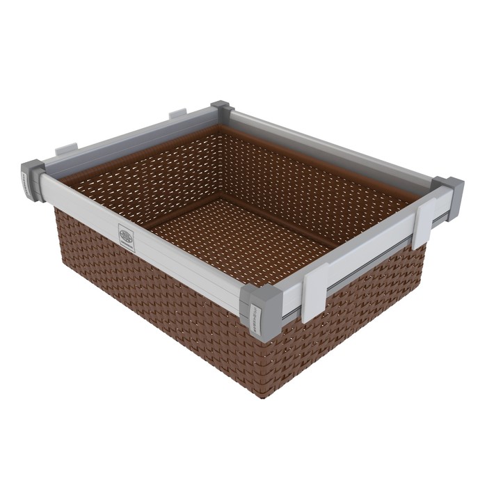 Корзина KOMANDOR Premium RATTAN, 564х465х185 мм, коричневый