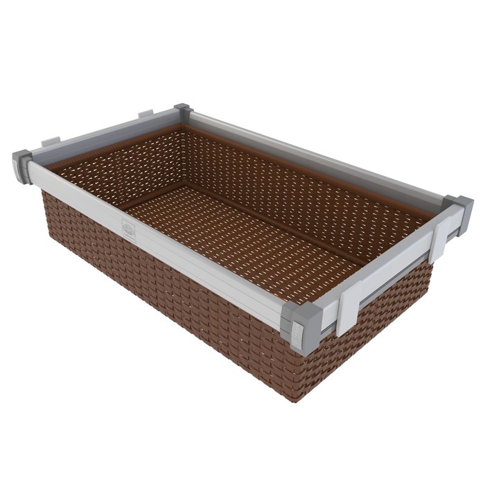 Корзина KOMANDOR Premium RATTAN, 764х465х185 мм, коричневый