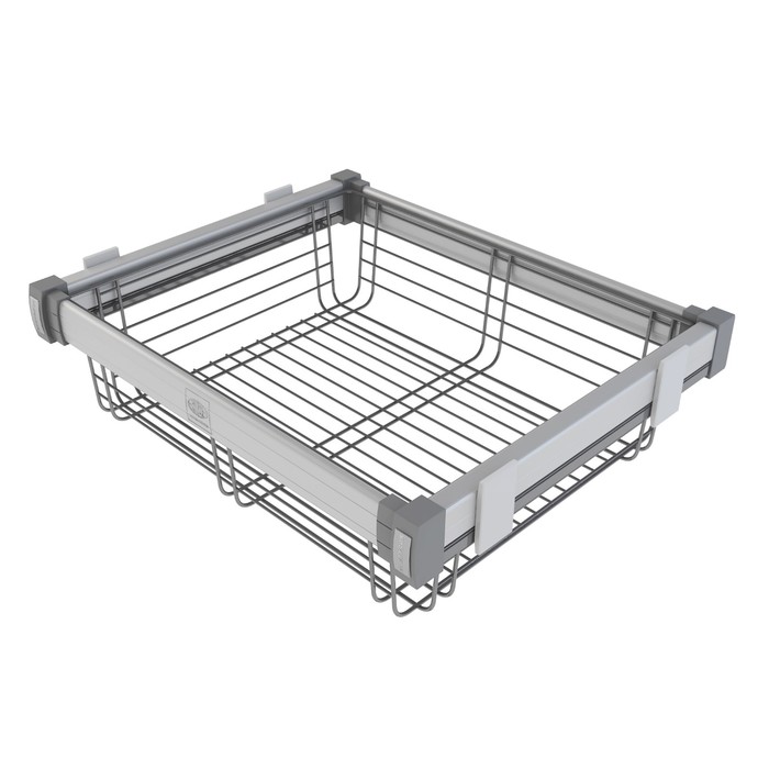 Корзина KOMANDOR Premium STIL, 564х465х140 мм, цвет хром