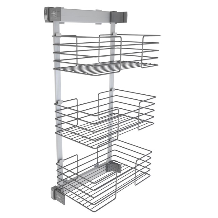 Корзина KOMANDOR Premium STIL, боковая, 3 яруса, 305х465х930 мм, цвет хром