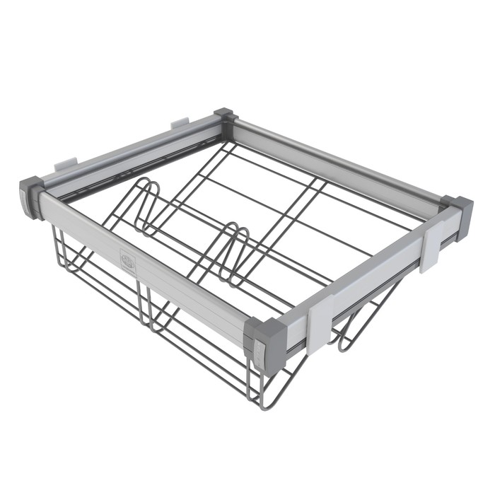 Полка для обуви KOMANDOR Premium STIL, 564х465х170 мм, цвет хром