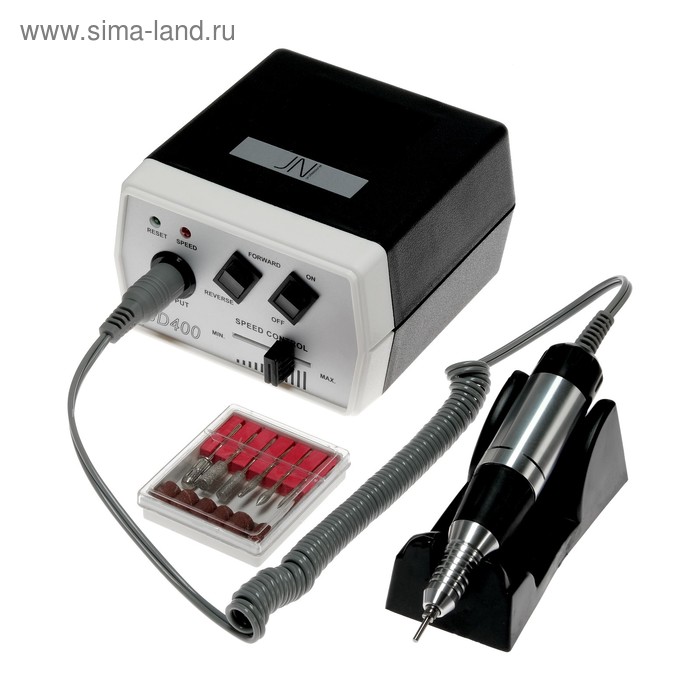 Аппарат для маникюра и педикюра JessNail JD400 PRO, 30 000 об/мин, 35 Вт, бело-чёрный аппарат для маникюра и педикюра jessnail jd400 pro 30000