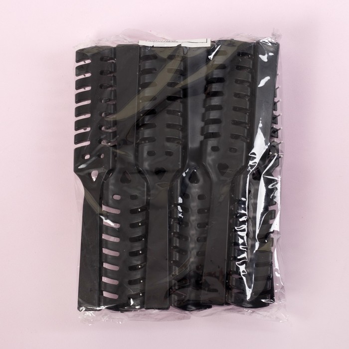 Расчёска массажная, вентилируемая, прямоугольная, цвет чёрный