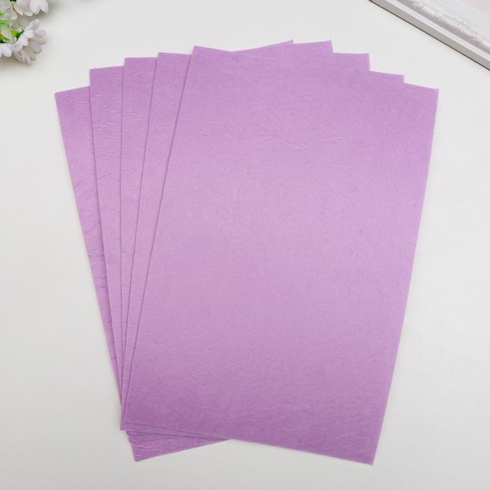 Фетр жесткий 2 мм "Сиреневый туман" набор 5 листов формат А4