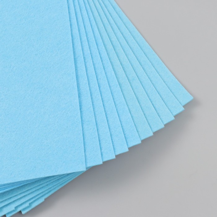 Фетр жесткий 2 мм "Небесная лазурь" набор 5 листов формат А4