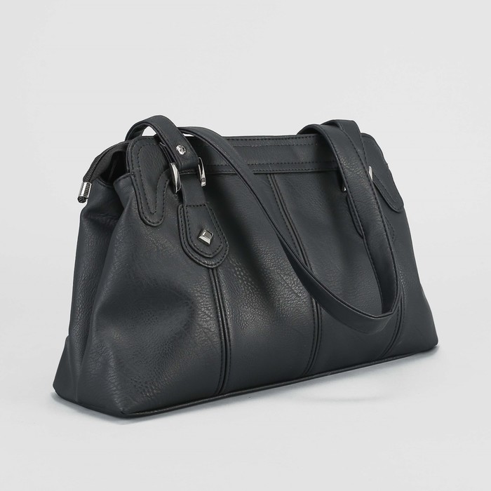 Сумка женская, отдел с перегородкой на молнии, наружный карман, цвет чёрный