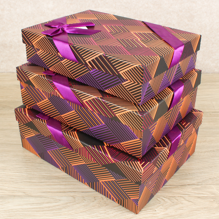 Набор коробок 3в1, 29 х 21,5 х 9,5 - 26 х 18,5 х 6,5 см