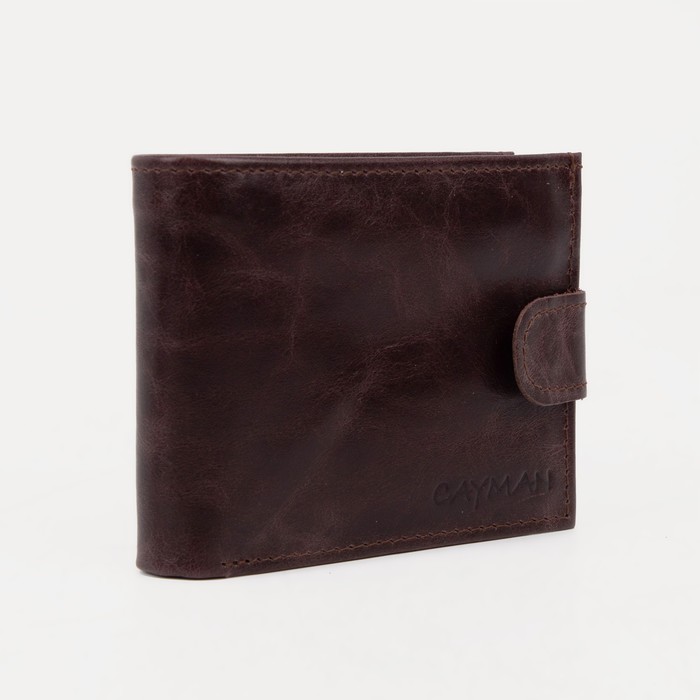 Портмоне мужское, 2 отдела, отдел для карт и монет, цвет пулл-ап коричневый