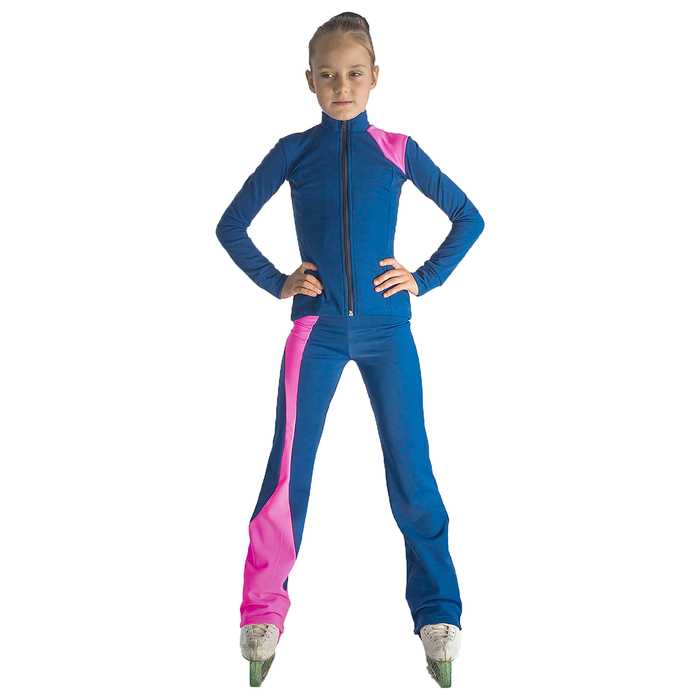 Олимпийка для фигурного катания «Ноктюрн», размер 38-40, цвет васильковый/розовый