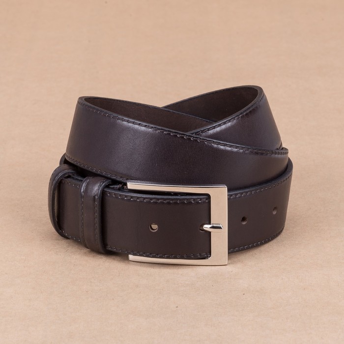 Ремень мужской, пряжка металл, ширина - 3,5 см, цвет коричневый