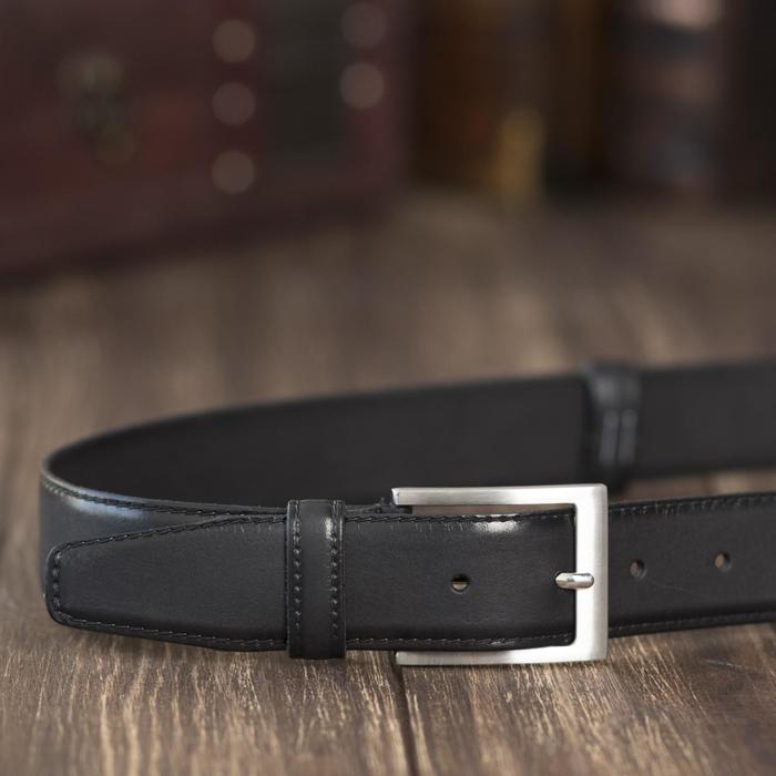 Ремень мужской, пряжка металл, цвет чёрный