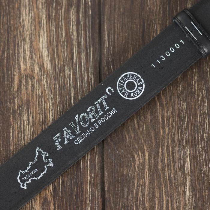 Ремень мужской, пряжка металл, цвет чёрный