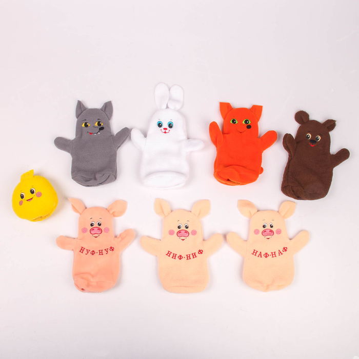 Кукольный театр "Би-ба-бо" набор из 8 игрушек, 23 см 7с-605-ри