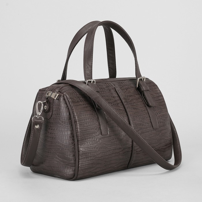 Сумка женская, 1 отдел на молнии, наружный карман, цвет коричневый