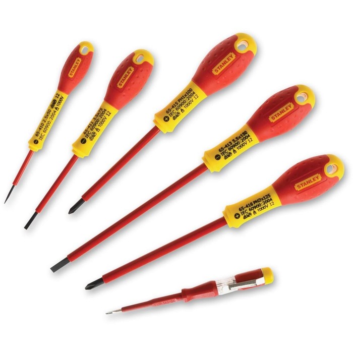 Набор отверток Stanley "FatMax", 6 шт, изолированные