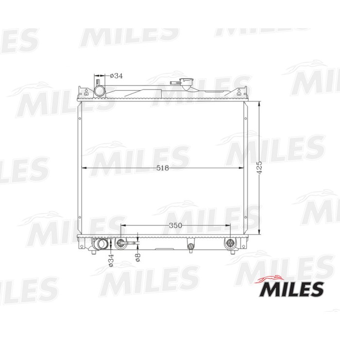 Радиатор охлаждения двигателя MILES ACRB113