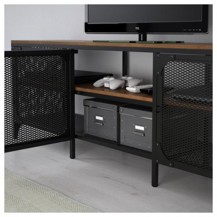 Тумба под ТВ, цвет черный ФЬЕЛЛЬБО