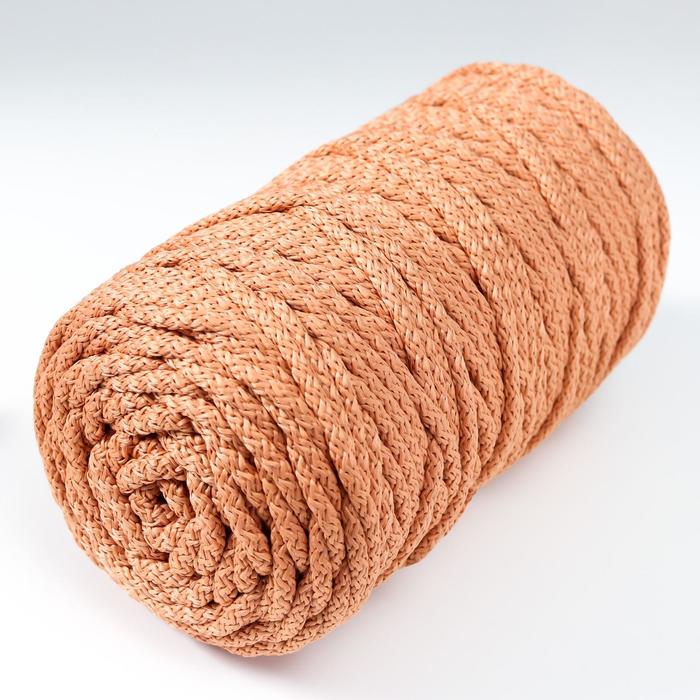 Шнур для вязания с сердечником 100% полиэфир, ширина 5 мм 100м/350гр (137 бежевый)