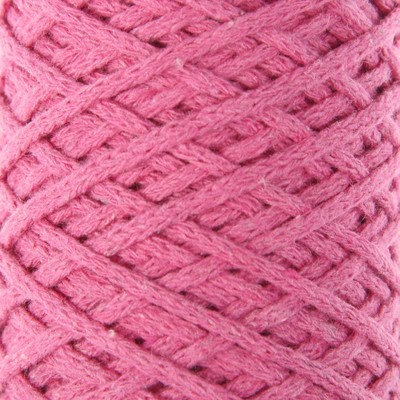 Шнур для вязания без сердечника 100% хлопок, ширина 3мм 100м/250гр (2126 розовый)