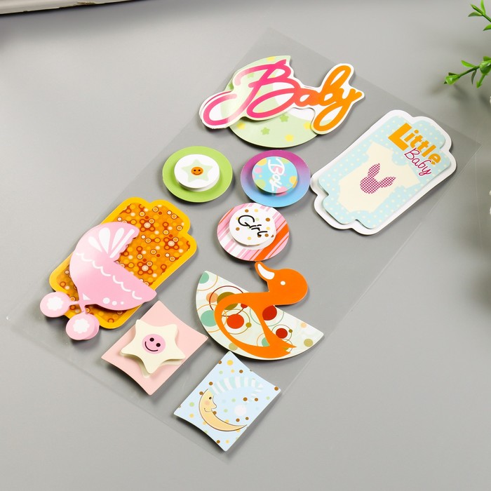 Наклейка картон 2D "Рождение ребёнка" 25х13 см