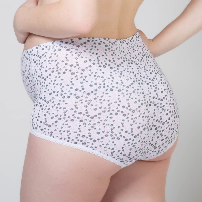 Трусы для беременных (высокие), размер 46-48, цвет белый/серый/розовый
