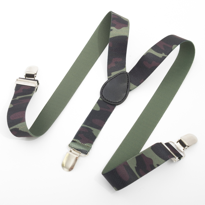 Набор детский: подтяжки и галстук-бабочка "Герой", зелёный, 30х13 см, 4-8 лет