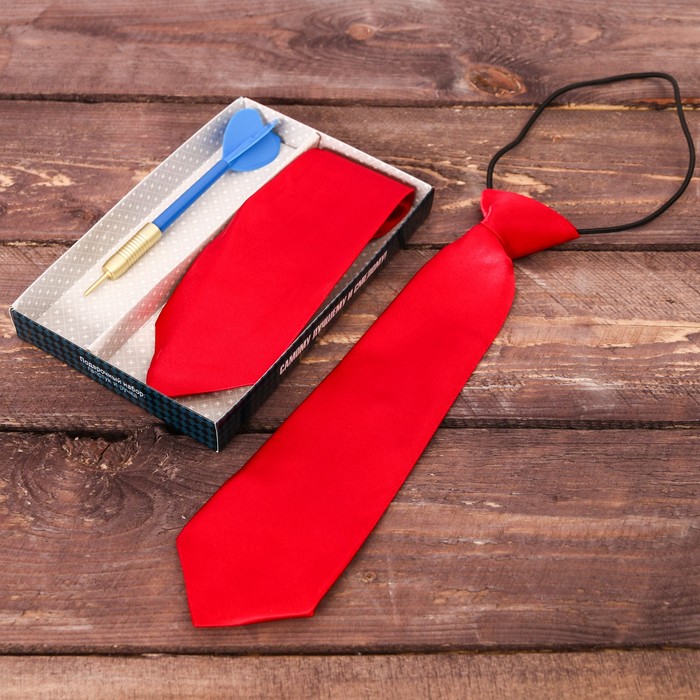 Подарочный набор: детский галстук и ручка-дротик "Самому лучшему и смелому"