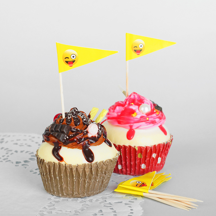 Шпажки "Подмигивающий смайлик" (набор 24 шт)