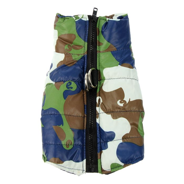 Куртка на синтепоне с креплениями для поводка, размер XL (ОГ 53 см, ДС 39 см), хаки