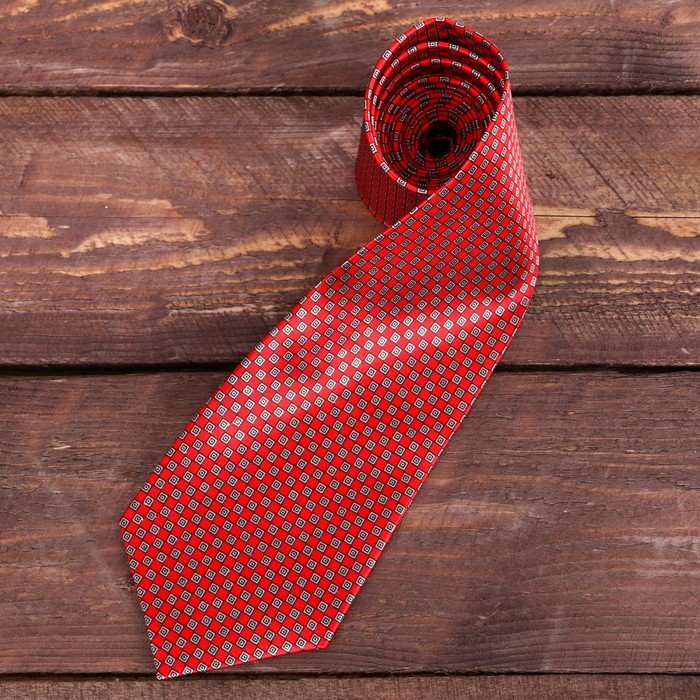 Галстук в подарочном мешочке + открытка "Больших успехов и побед"