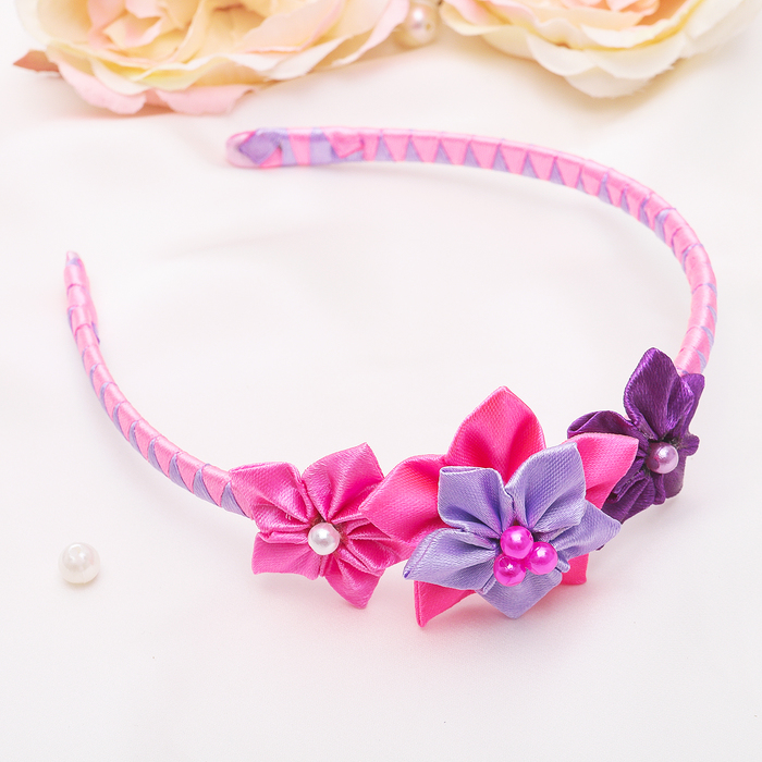 Ободок "Сказочный цветок" микс