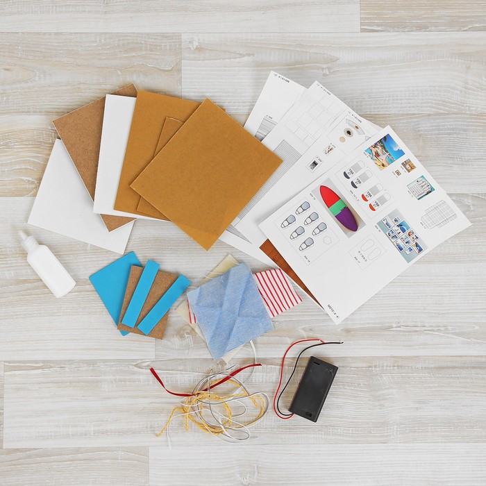 Интерьерный домик - миниатюра, своими руками "Спальня в доме на берегу моря" со светом