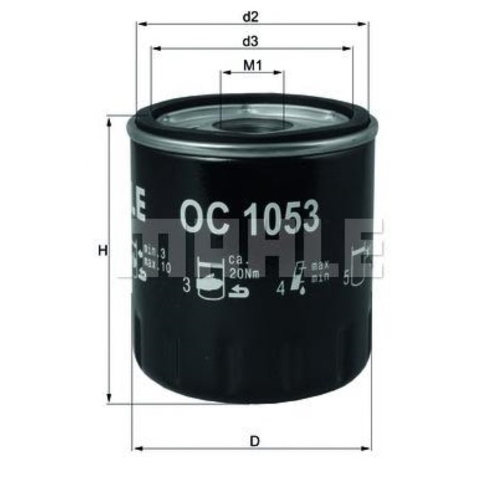 Фильтр масляный KNECHT OC1053