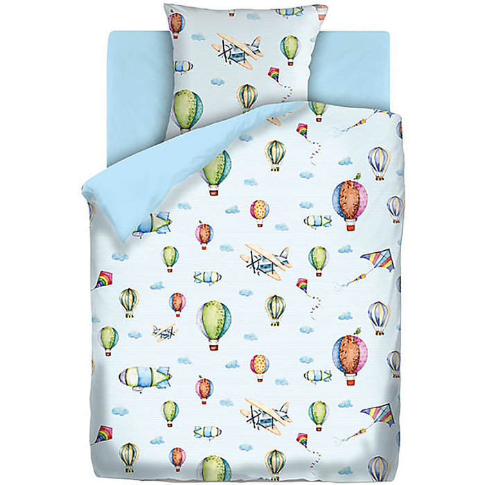 КПБ 1,5сп"Непоседа" Аэропланы 143*215, 150*214, 70*70 см 1 шт, бязь, хл100% 120 г/м