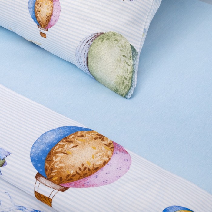 КПБ 1,5сп"Непоседа" Аэропланы 143*215, 150*214, 70*70 см 1 шт, бязь, хл100% 120 г/м