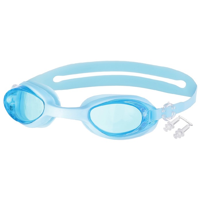 Очки для плавания, взрослые + беруши, цвета микс