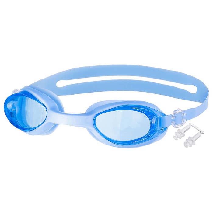 Очки для плавания, взрослые + беруши, цвета микс