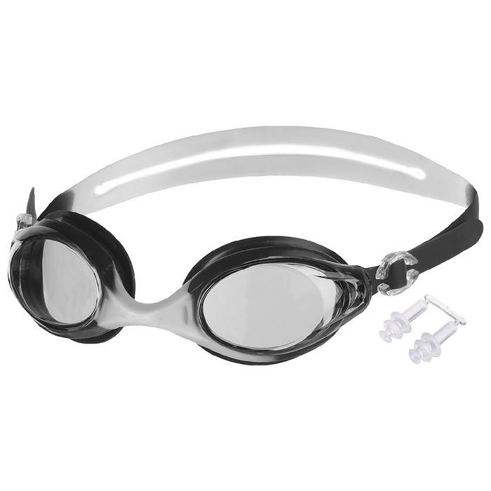 Очки для плавания, взрослые + беруши, цвета микс