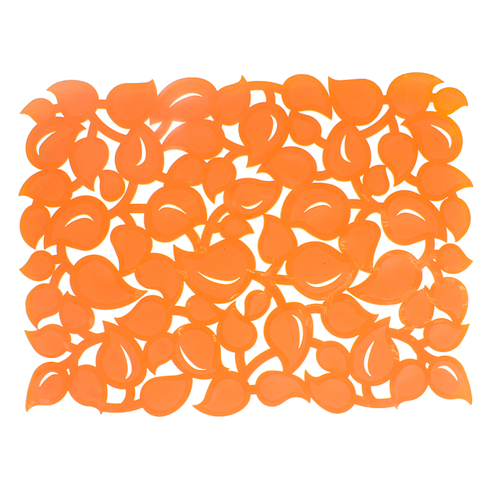 Коврик в раковину "Листва" 42x31 см, цвет МИКС