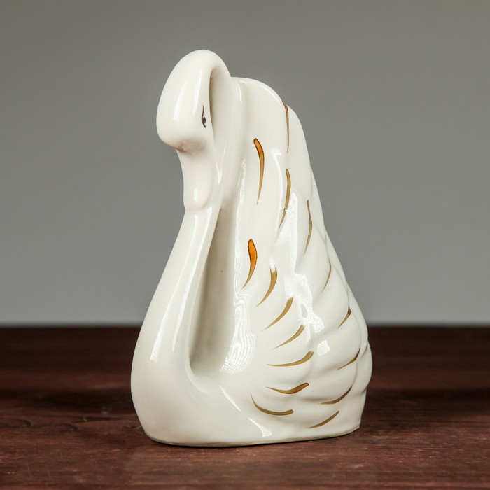 Ваза "Лебедь" белая